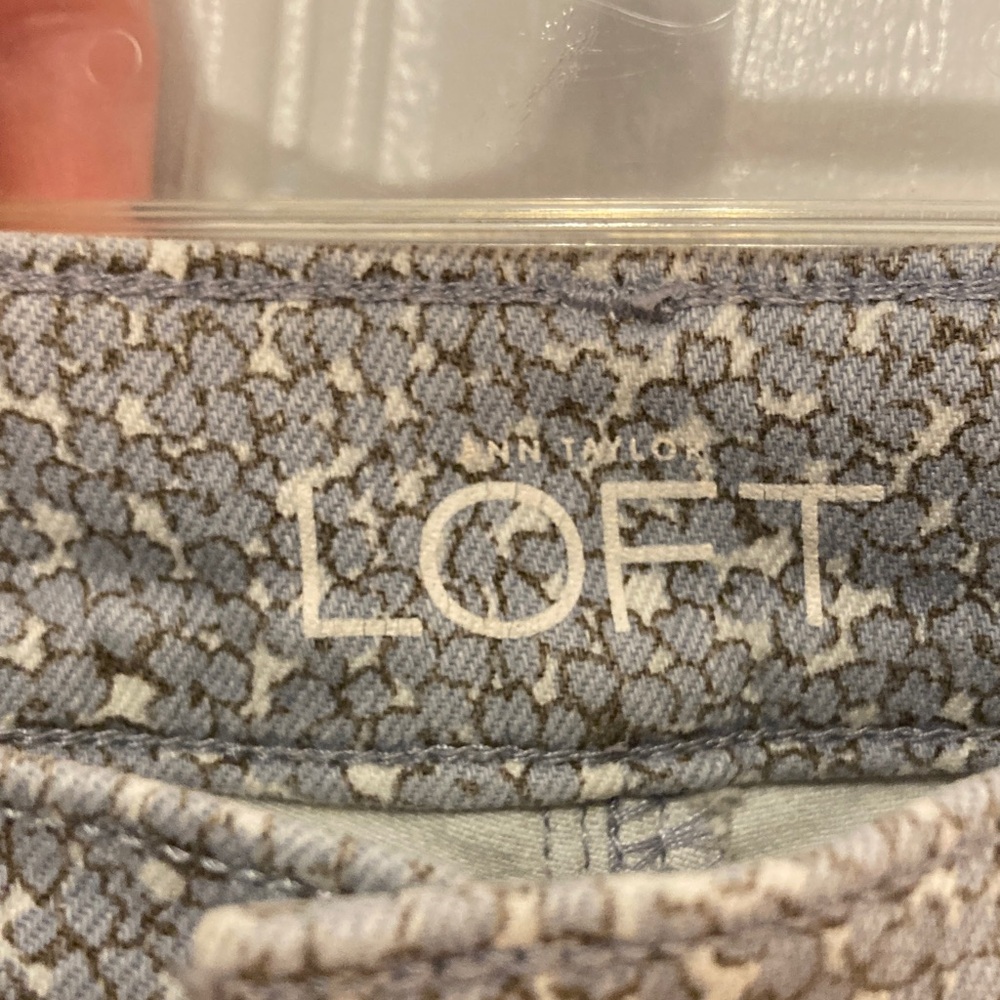 LOFT Light Blue Patterned Knit Top - Picture 2 of 4
